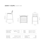 RECLIPS counter chair dimensions