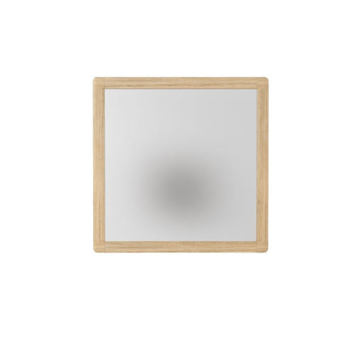Wooden-framed mirror, possibly sadadsadsada design.