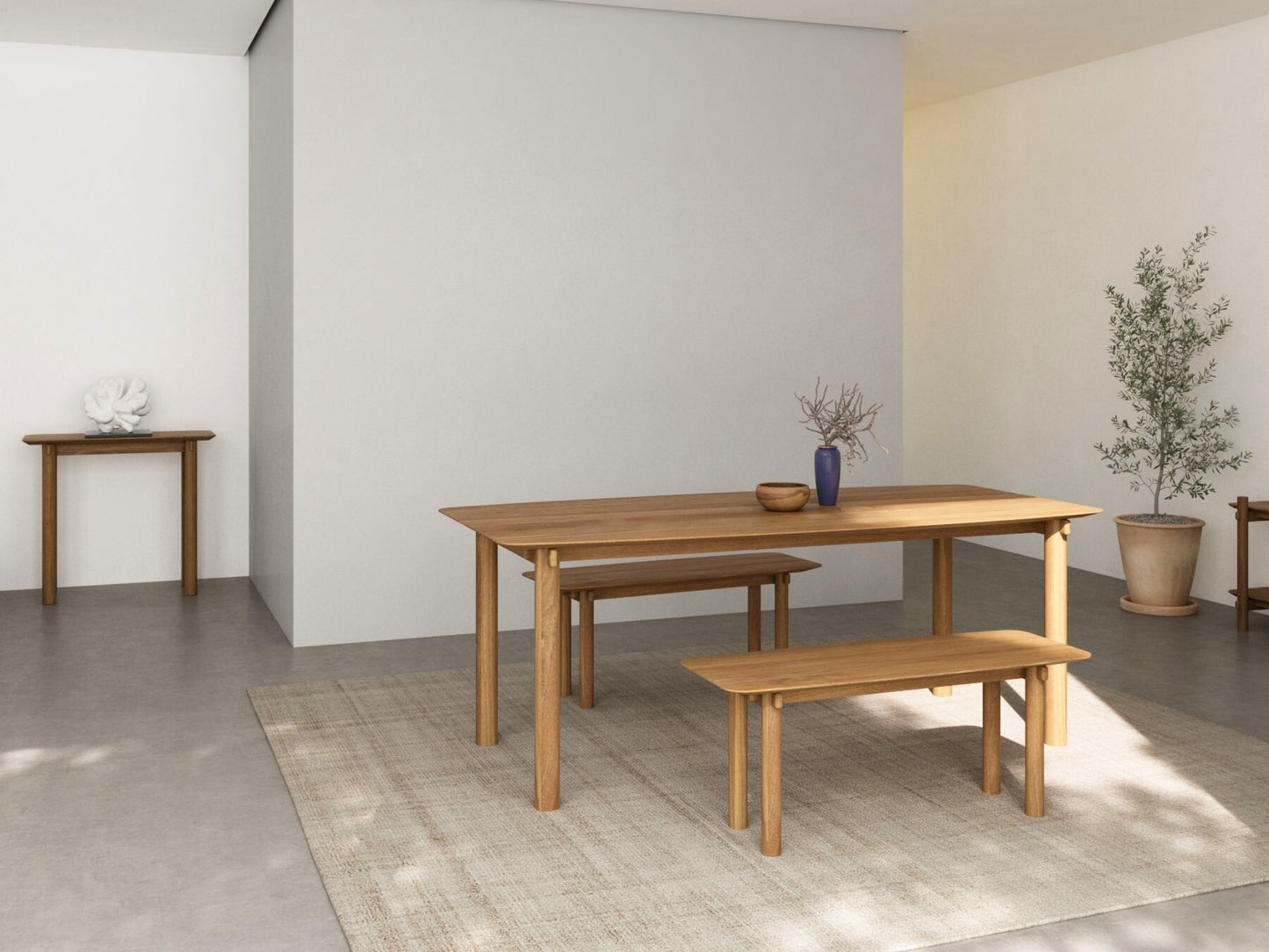 Tenon Rectangular Dining Table 150cm - European Oak