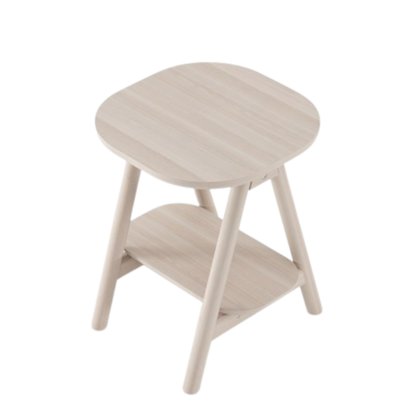 Curbus Rounded Side Table - White Ash