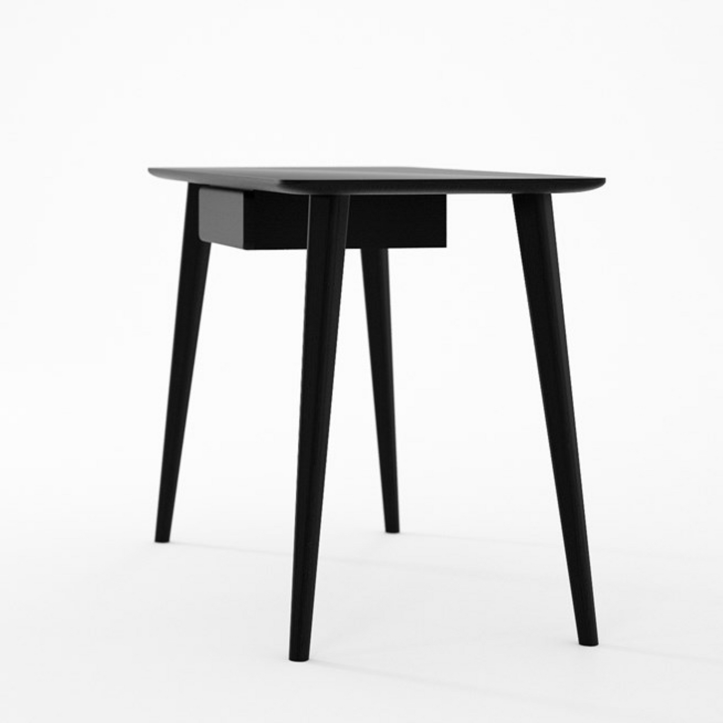 Domani Desk with Draw -  Black Satin