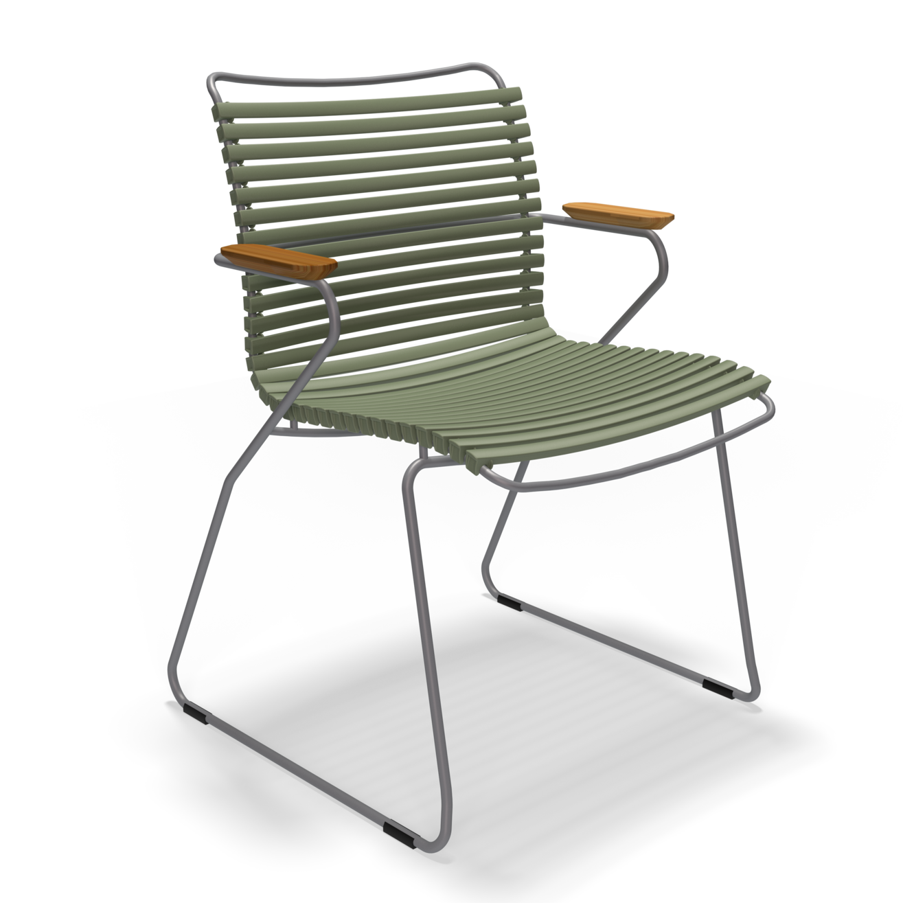 Click Dining Chair (With Armrest) - Olive Green