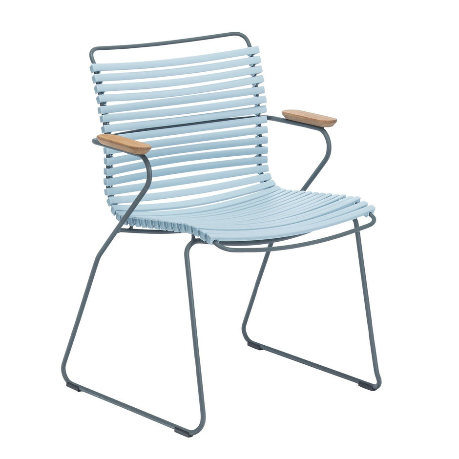 Click Outdoor Dining Chair (Light Blue) | SLH Designer Furniture-Outdoor Furniture-Houe-Dusty Light Blue-Powder-coated Grey Metal-SLH AU