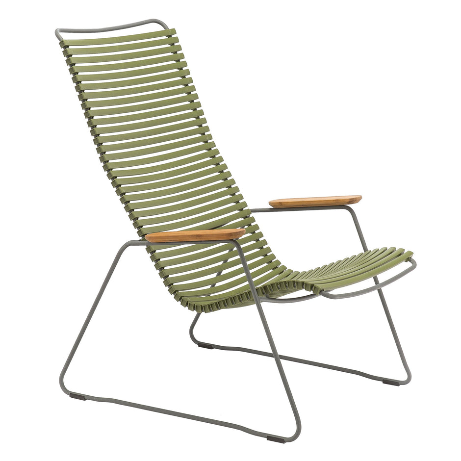 Click Outdoor Lounge Chair (Olive Green) | SLH Designer Furniture-Outdoor Furniture-Houe-Olive Green-Powder -coated Grey Metal-SLH AU