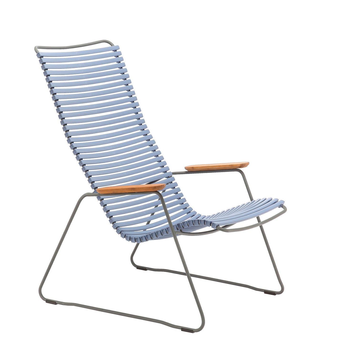 Click Outdoor Lounge Chair (Pigeon Blue) | SLH Designer Furniture-Outdoor Furniture-Houe-Pigeon Blue-Powder -coated Grey Metal-SLH AU