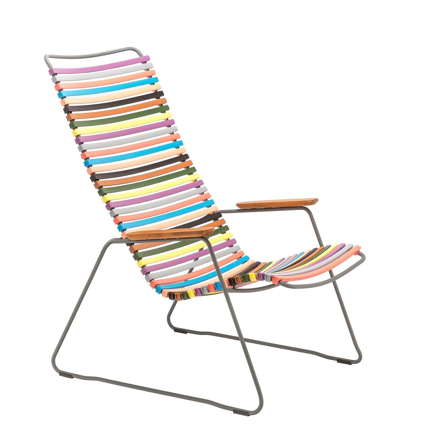 Click Outdoor Lounge Chair (Multicoloured) | SLH Designer Furniture-Outdoor Furniture-Houe-Multi Dynamic Colour-Powder -coated Grey Metal-SLH AU