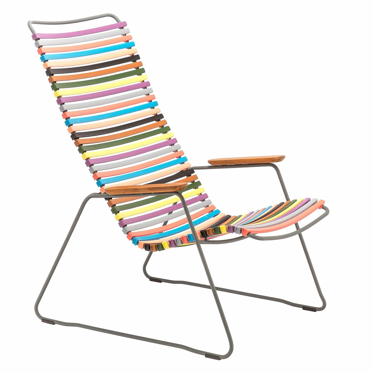 Click Outdoor Lounge Chair (Multicoloured) | SLH Designer Furniture-Outdoor Furniture-Houe-Multi Dynamic Colour-Powder -coated Grey Metal-SLH AU