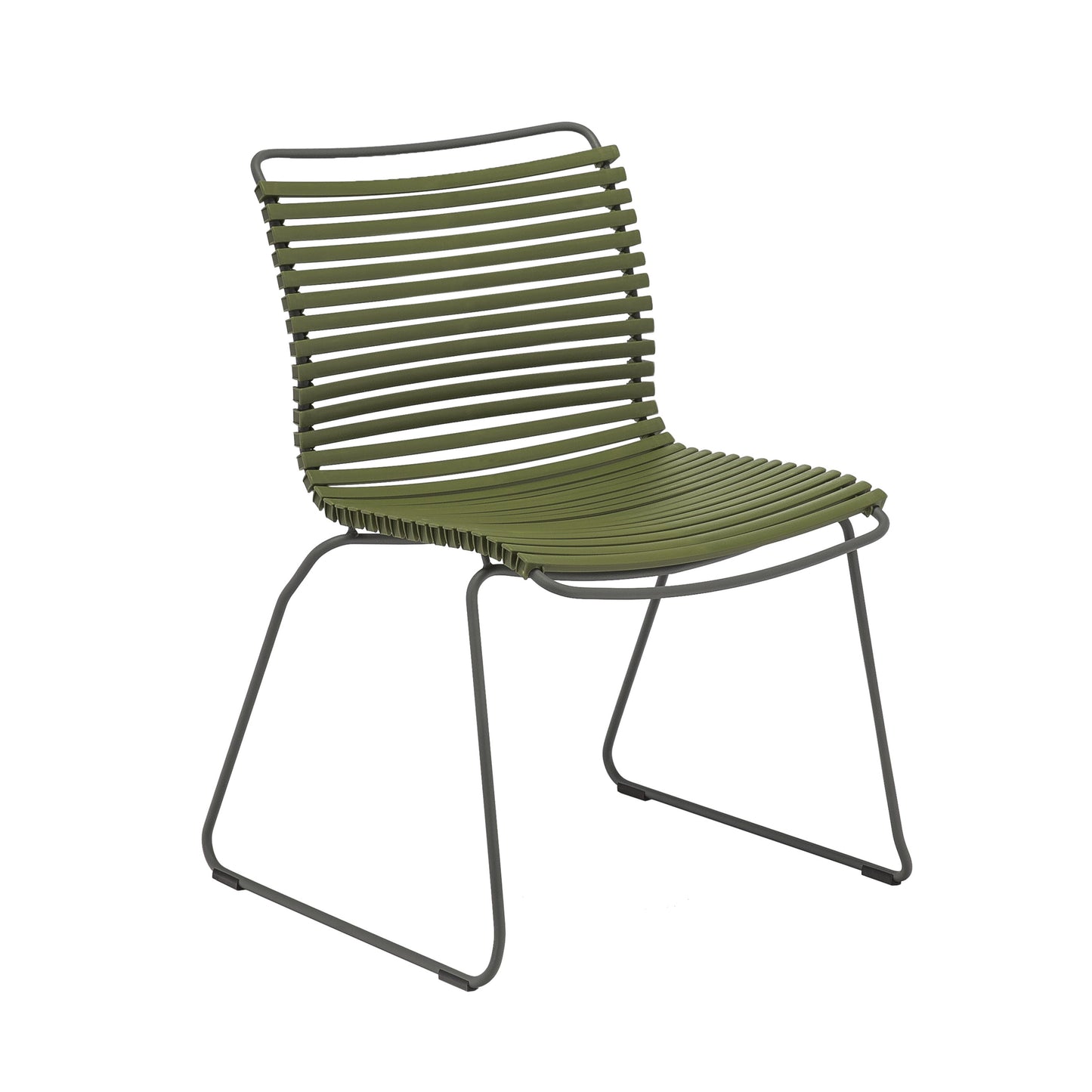 Click Dining Chair (No Arms)- Olive Green