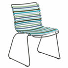 Click Outdoor Dining Chair by Houe Blue Tone | SLH Designer Furniture-Outdoor Furniture-Houe-Multi Colour Blue Stripe-Powder-coated Grey Metal-SLH AU