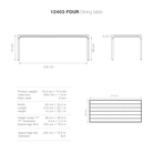 Dining table 90x210 high-res image