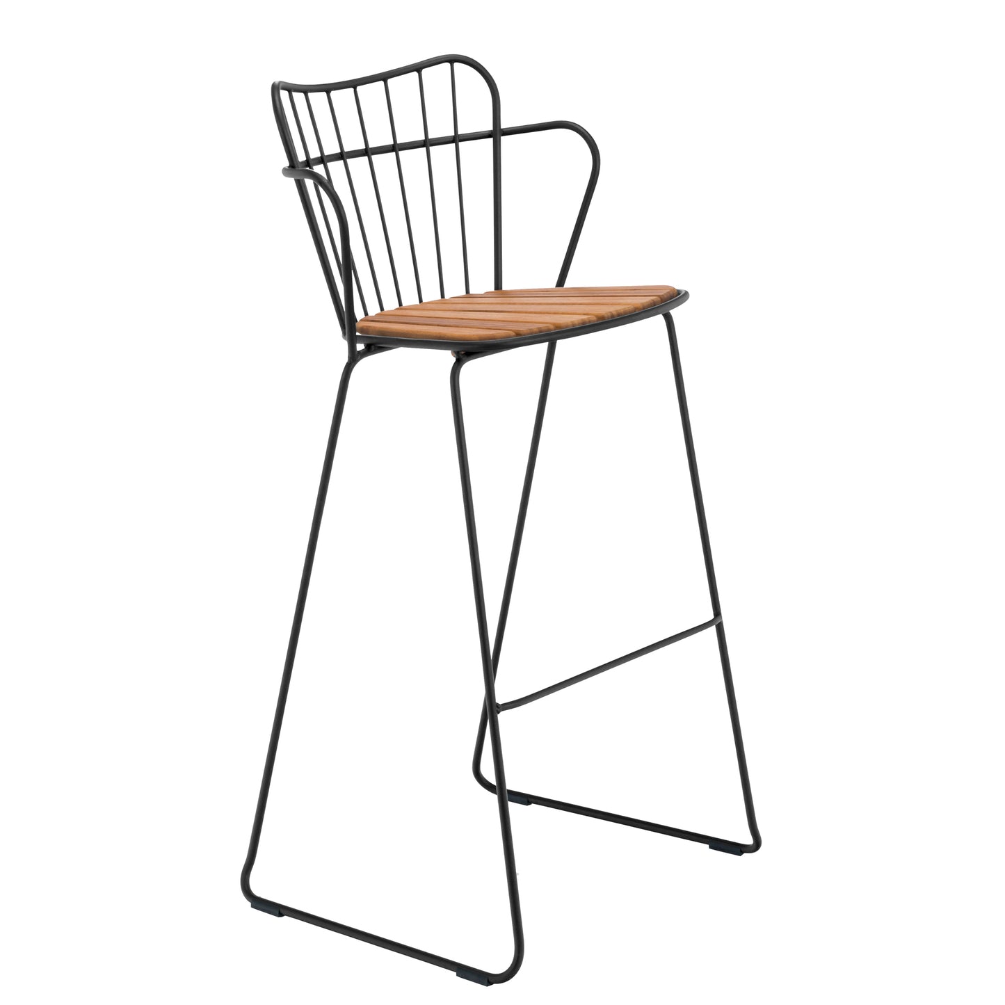 Paon Bar Chair - (Bamboo & Black) | Designer Stools | SLH Furniture-Outdoor Furniture-Houe-SLH AU