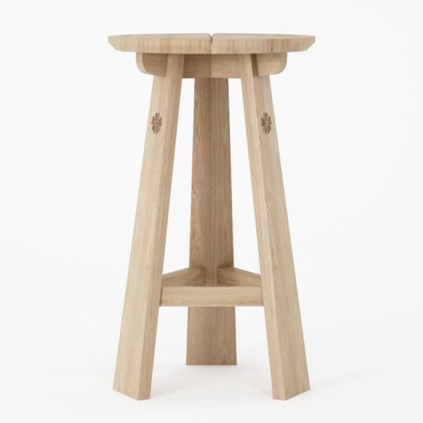 East Round  Counter Stool - European Oak