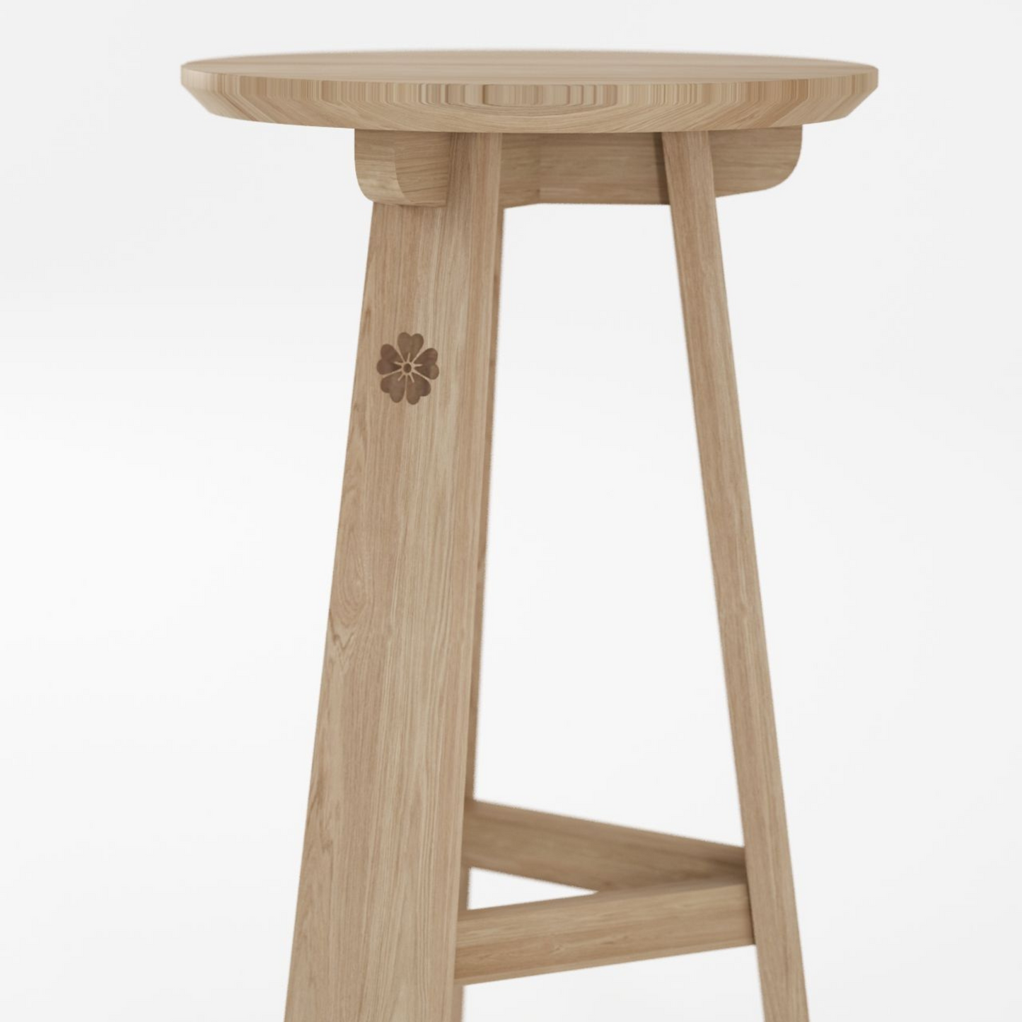 East Round  Counter Stool - European Oak