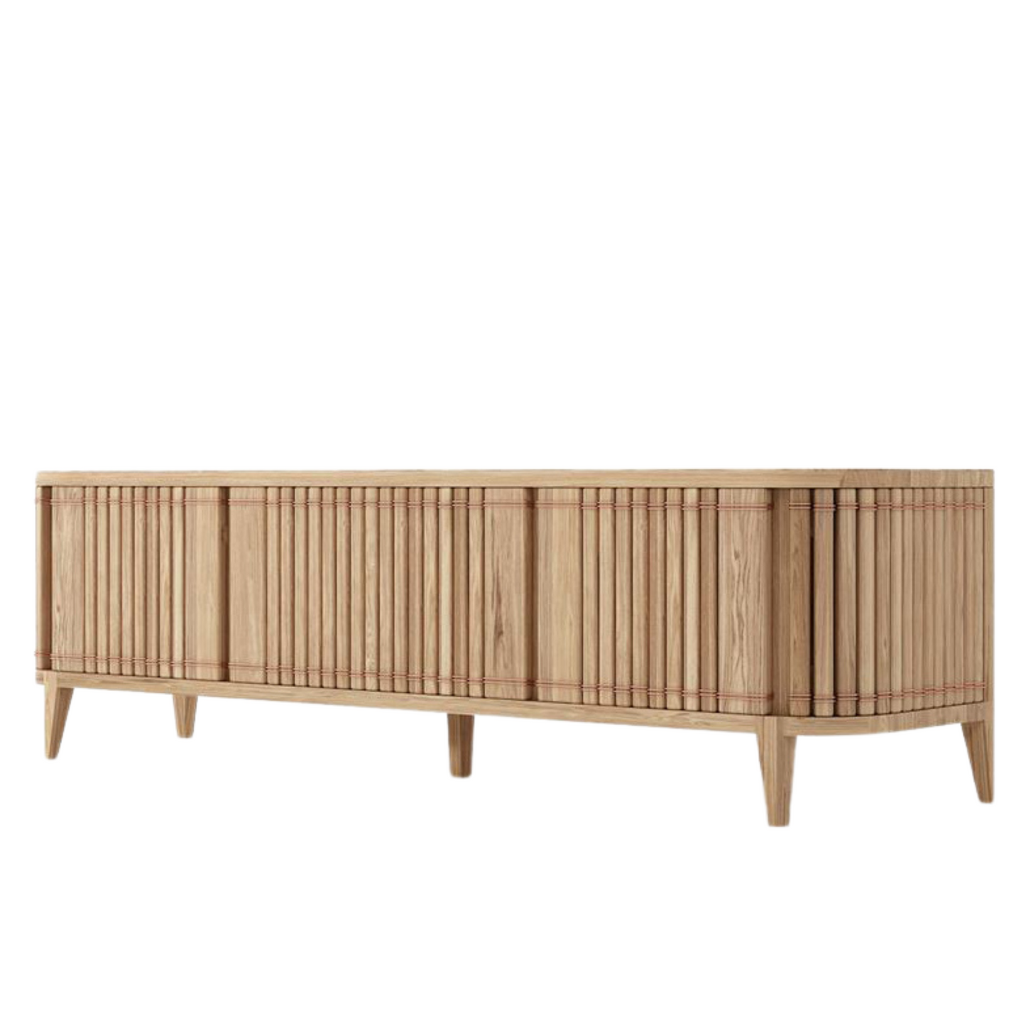 Koppar Media Cabinet with 3 Doors - European Oak