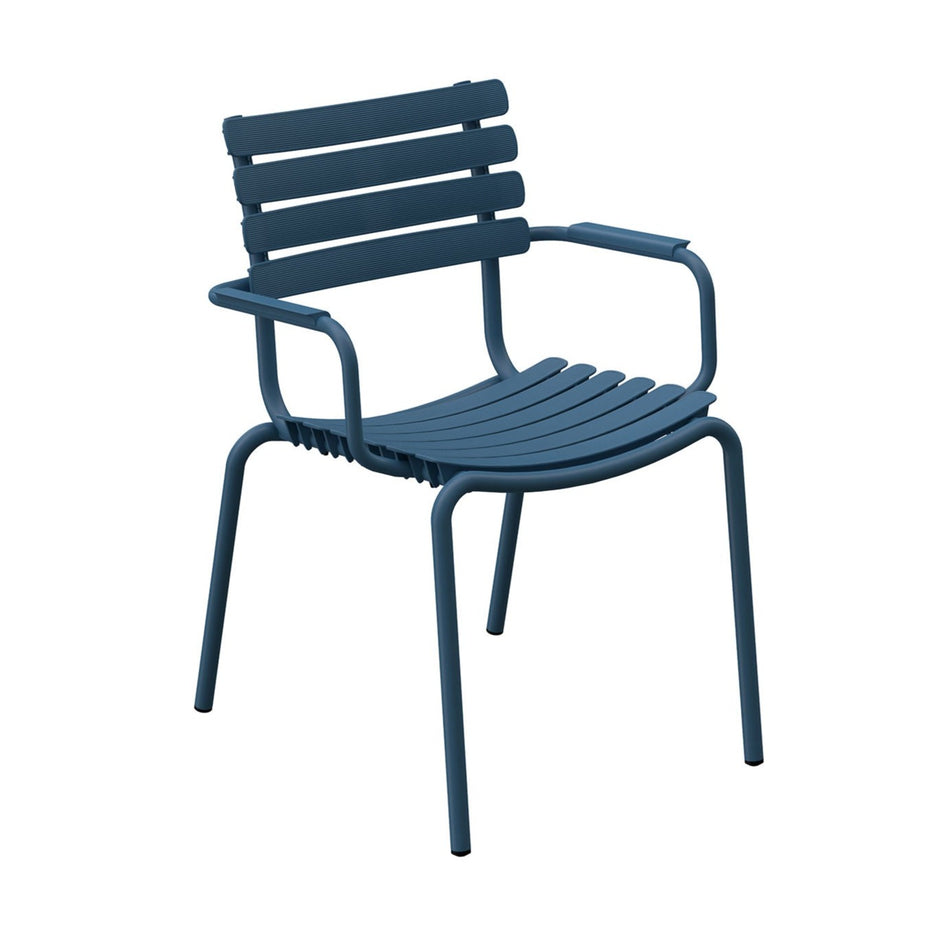 ReClips Outdoor Dining Chair (Sky Blue) | Outdoor Furniture | SLH-Outdoor Furniture-Houe-Sky Blue Aluminum-Recycled Blue Plastic-SLH AU