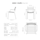 ReCLIPSDiningchair dimensions diagram.