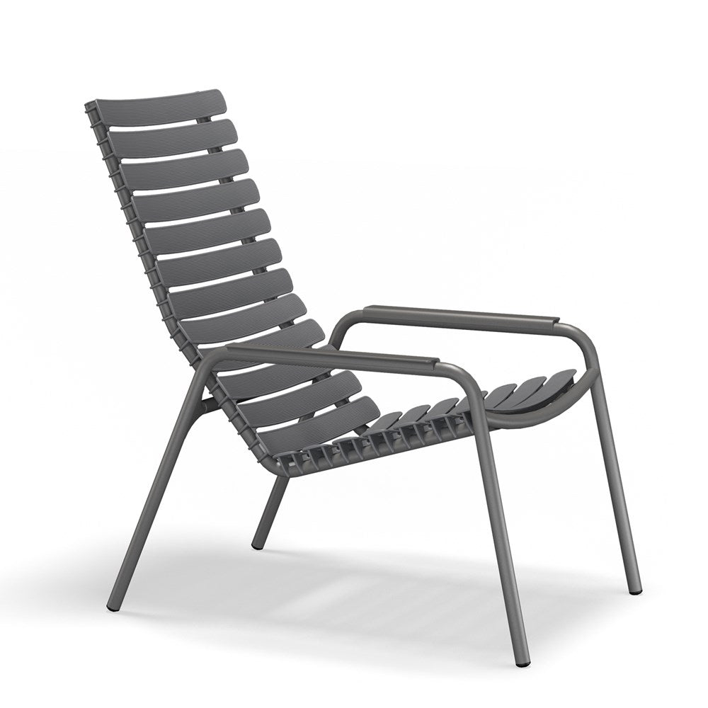 Reclips Lounge Chair - Dark Grey lamellas