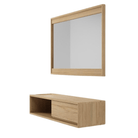 Wooden mirror and floating shelf - 40_e508625b