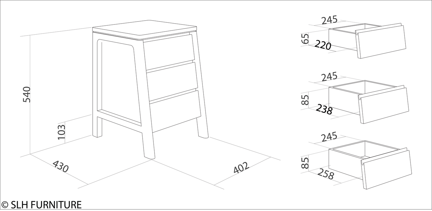 Circa Side Table  - European Oak