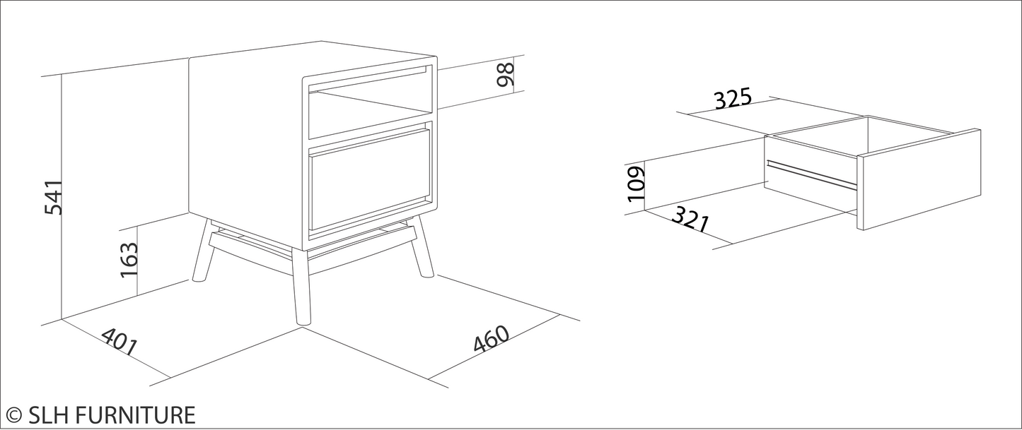 Twist Side Table - European Oak