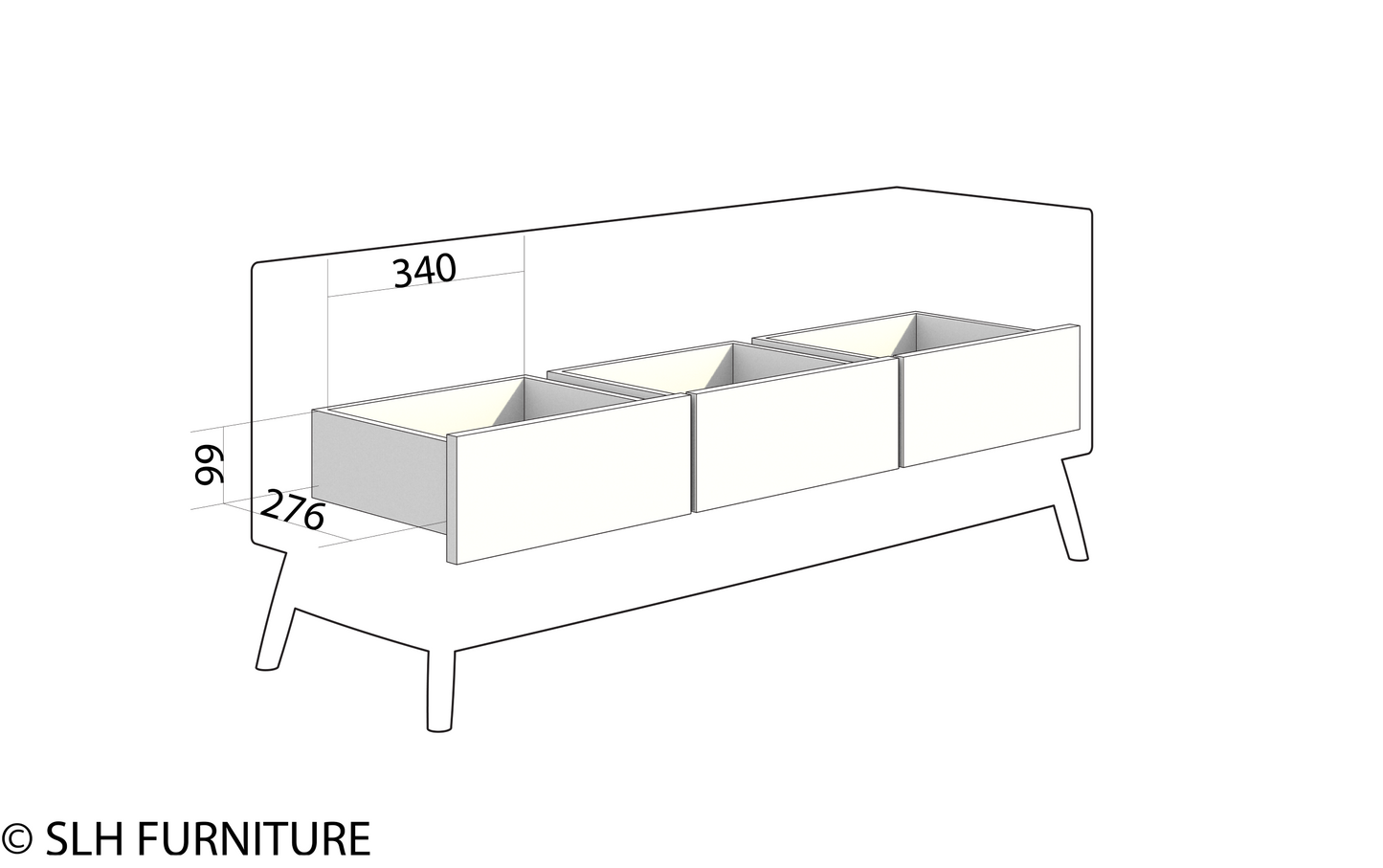 Twist TV Unit - European Oak