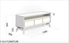 Modern TV stand 4mpKT025 dimensions