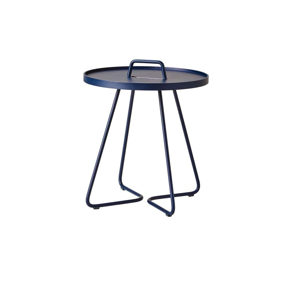 Blue side table 5065AB_1 with handle