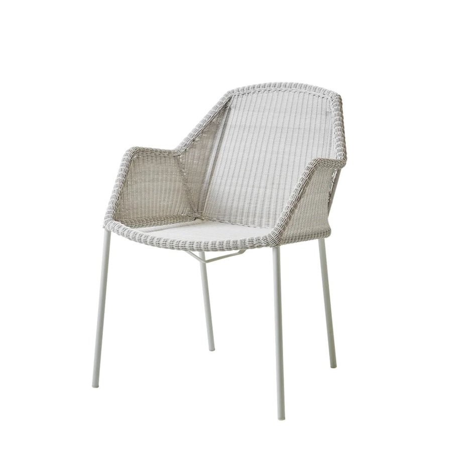 Breeze Chair Stackable - White Grey