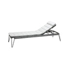 5569LI_1 Outdoor Chaise Lounge with White Cushions