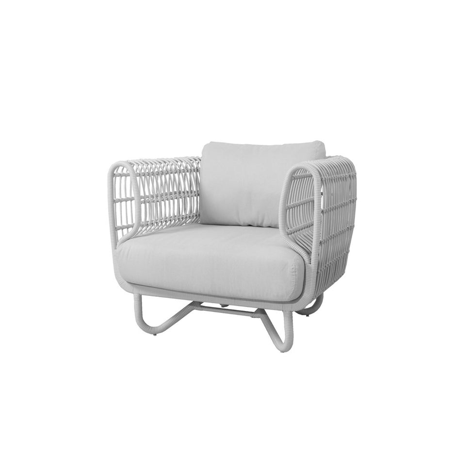 Nest Lounge Chair with Cushion Set - White