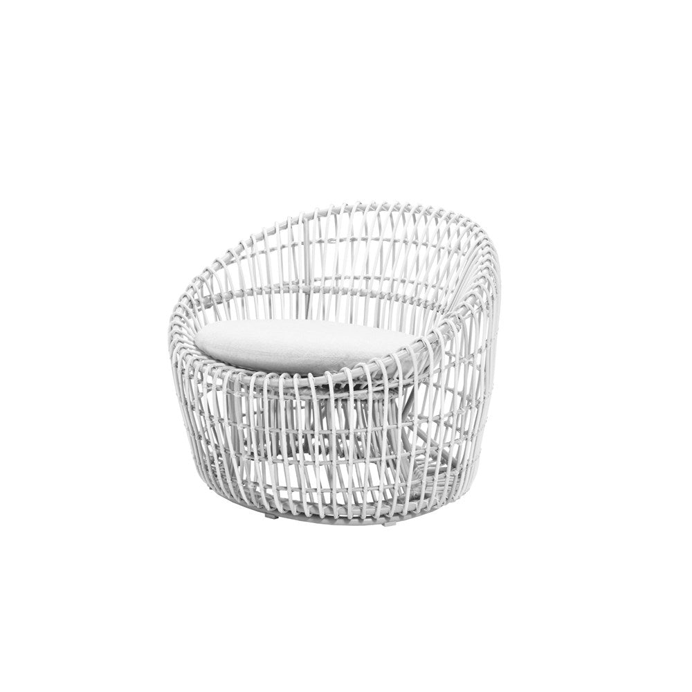 Nest Round Chair with Cushion Set - White