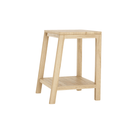 Wooden side table with shelf.