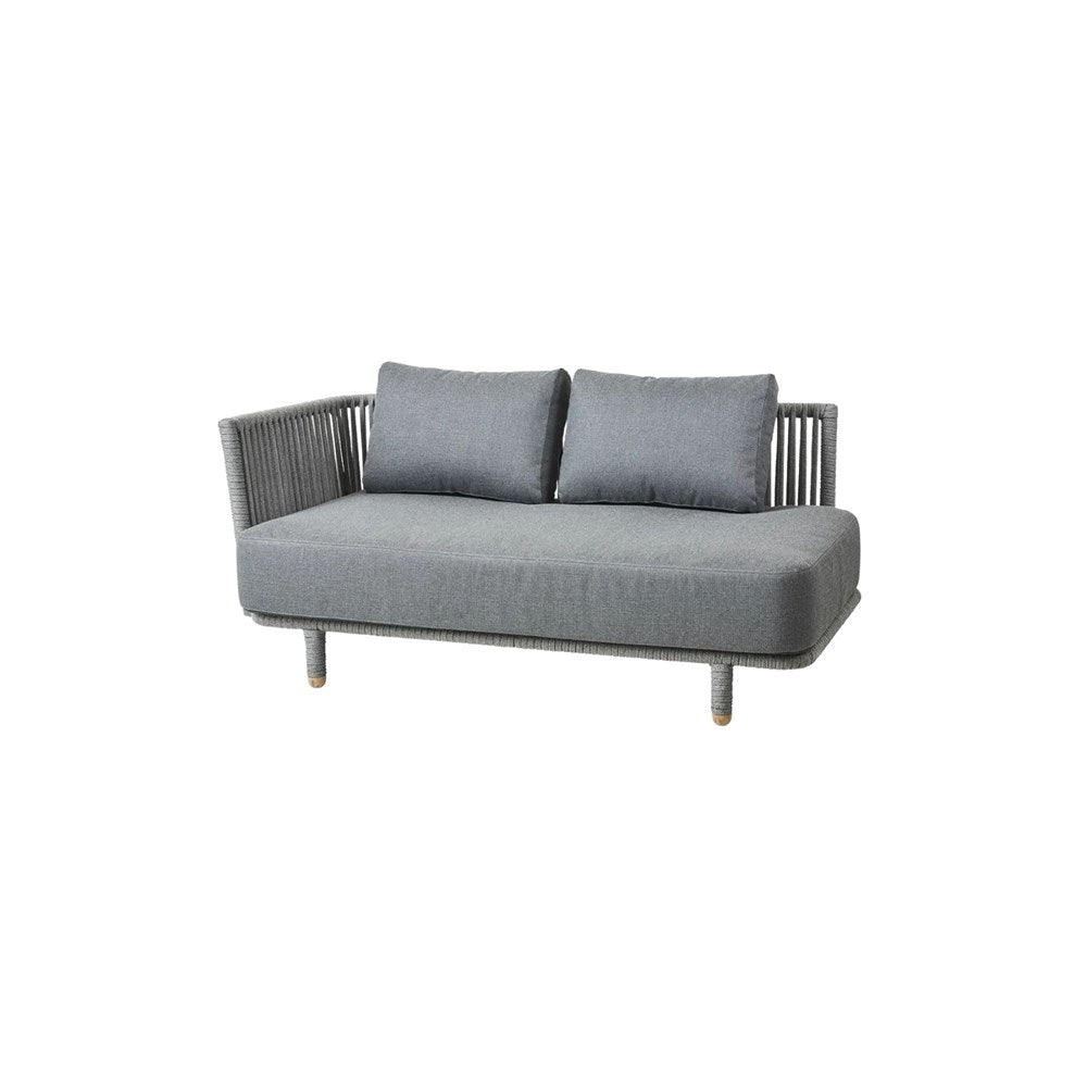 Moments 2 Seater Sofa Right with Cushion Set - Grey