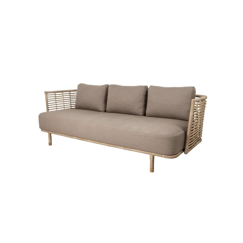 Sense 3 Seater Sofa with Cushion Set - Natural