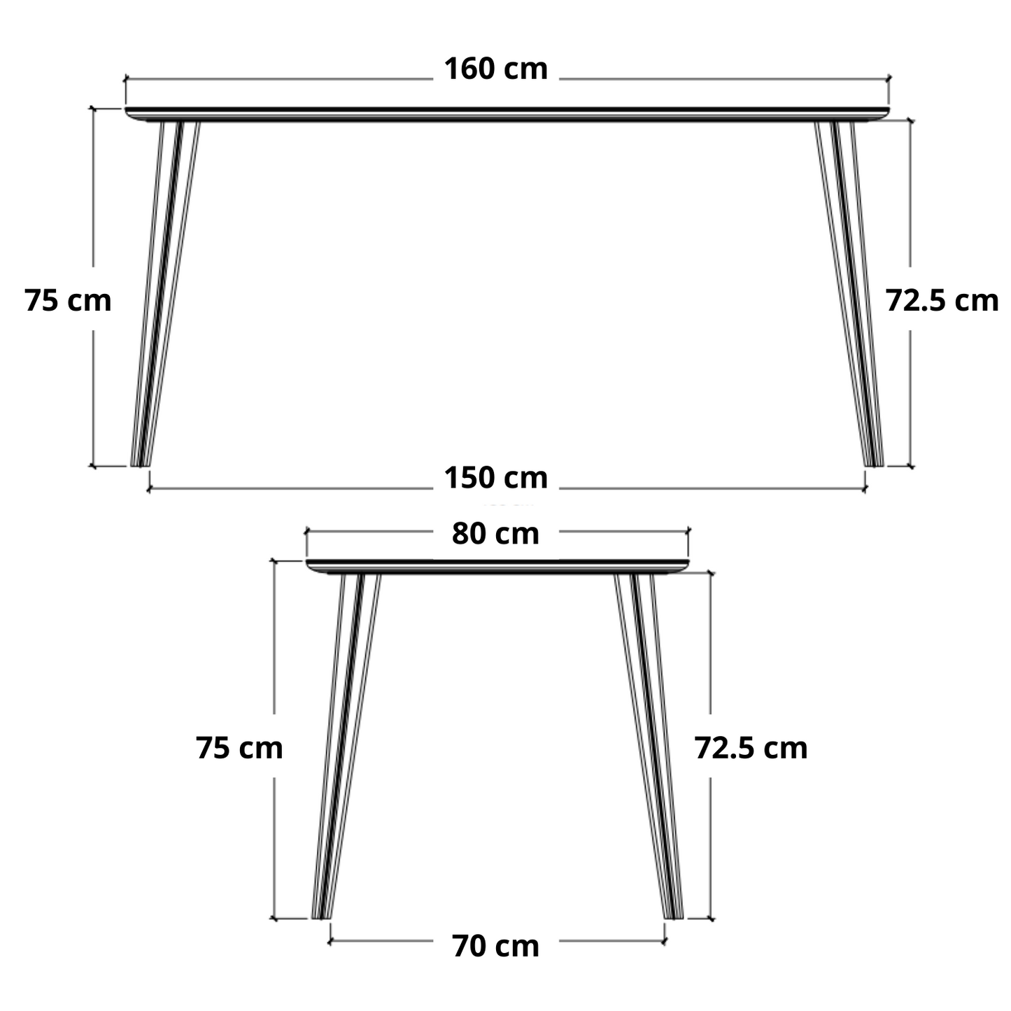 Domani Dining Table -  Satin Black