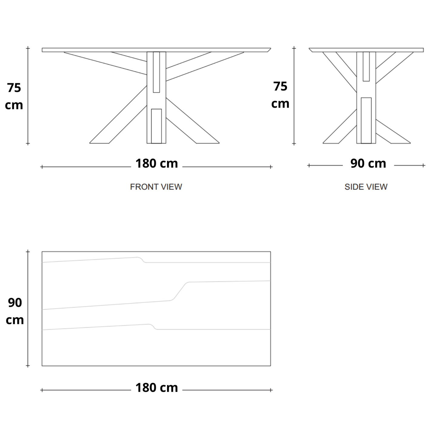 Ki Rectangular Dining Table 180(CM) - European Oak