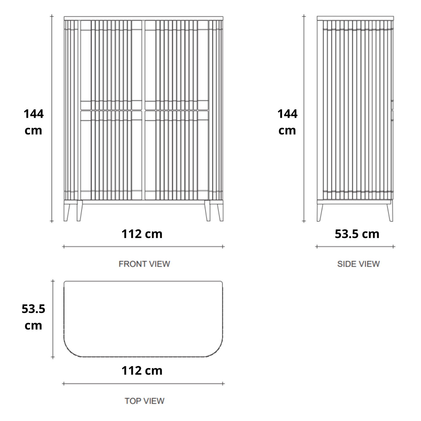 Koppar Cupboard with 4 Doors - European Oak