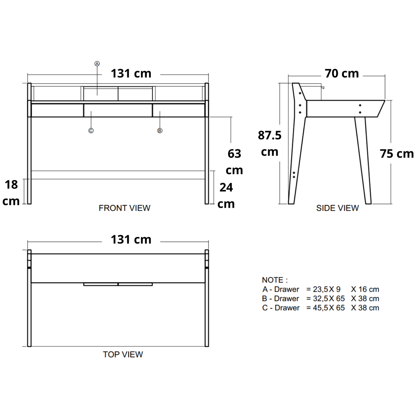 Soho Desk - FSC Recycled Teak