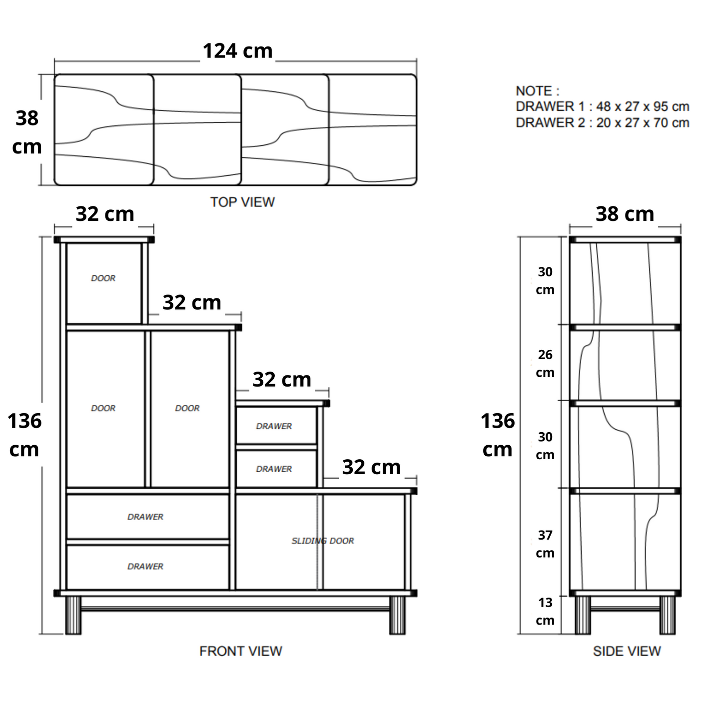 Tansu K Stairs Cabinet - European White Oak