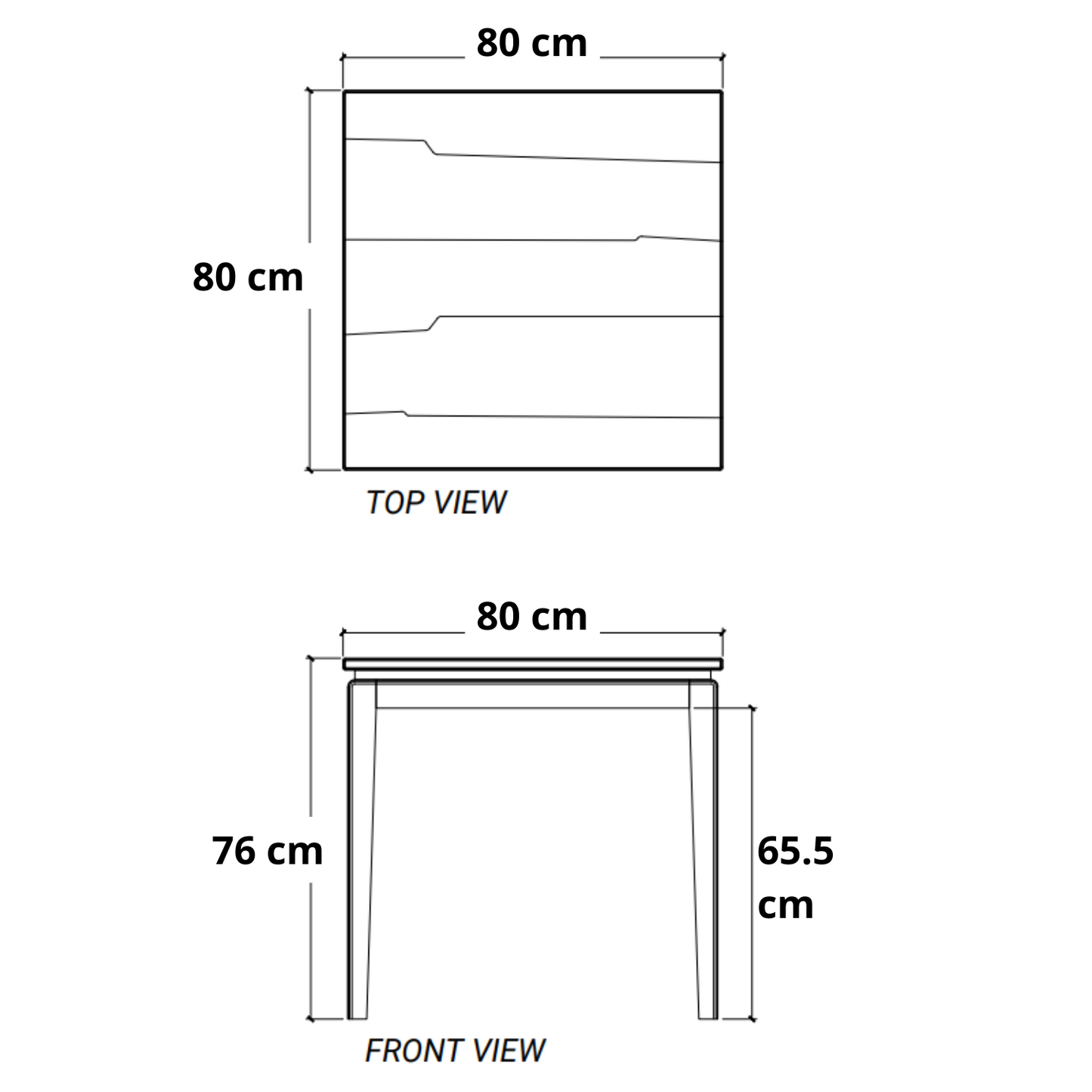 Twenty Twenty Square Dining Table 80(CM) -  FSC Recycled Teak