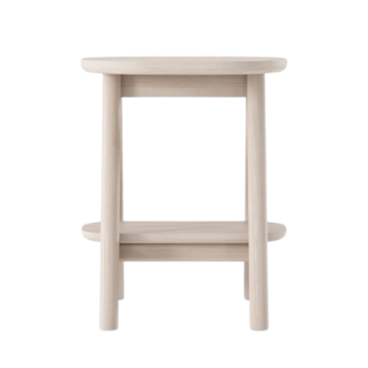 Curbus Rounded Side Table - White Ash