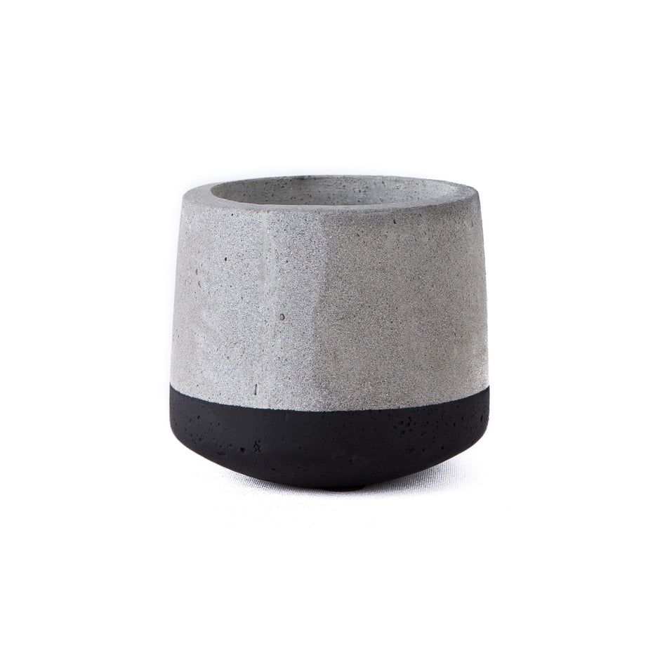 Concrete Planter Small Black Band