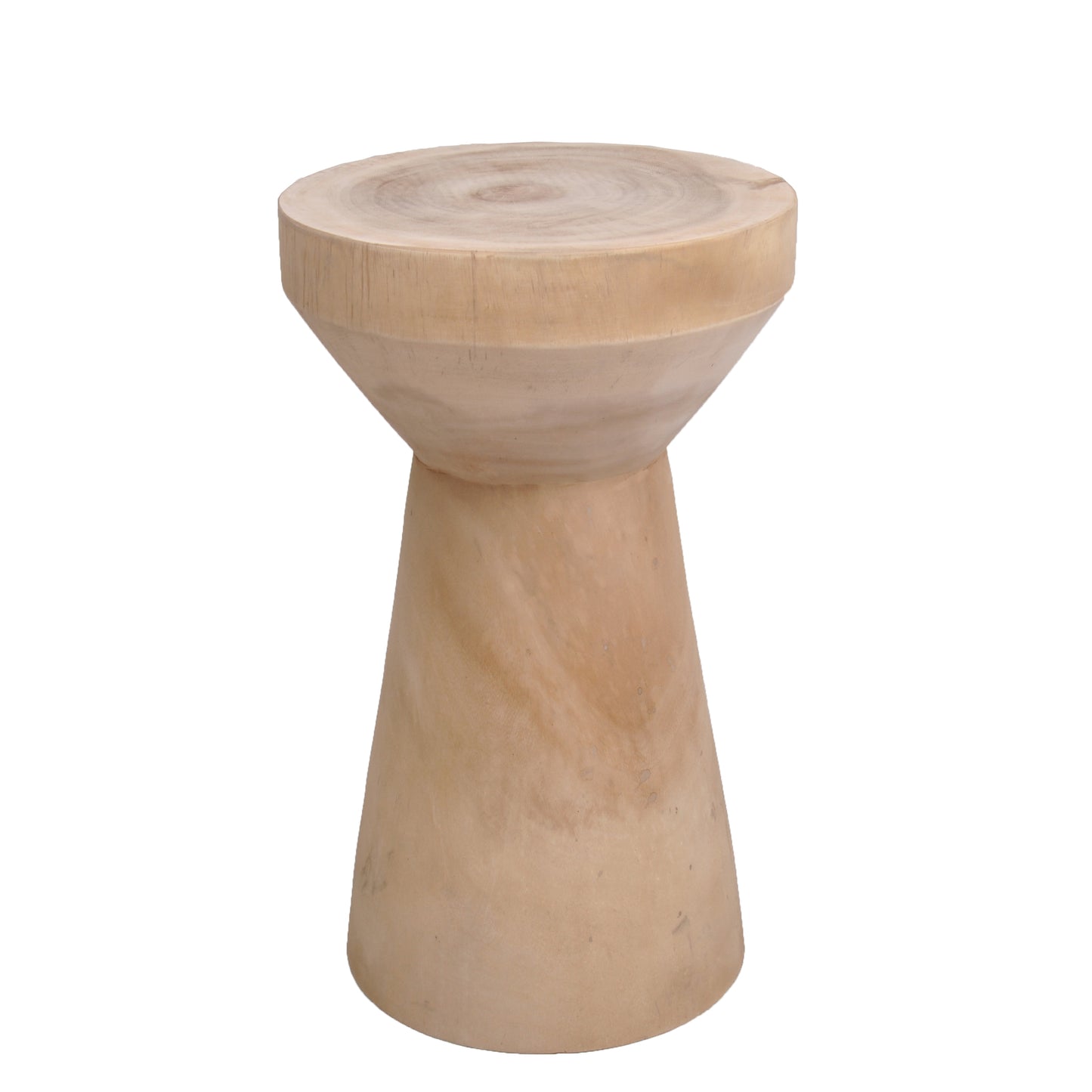 Low Wooden Ridge Stool in Natural Timber Finish-Indoor Furniture-SLH-Natural Bleached-Suar Wood-Natural Rustic-SLH AU