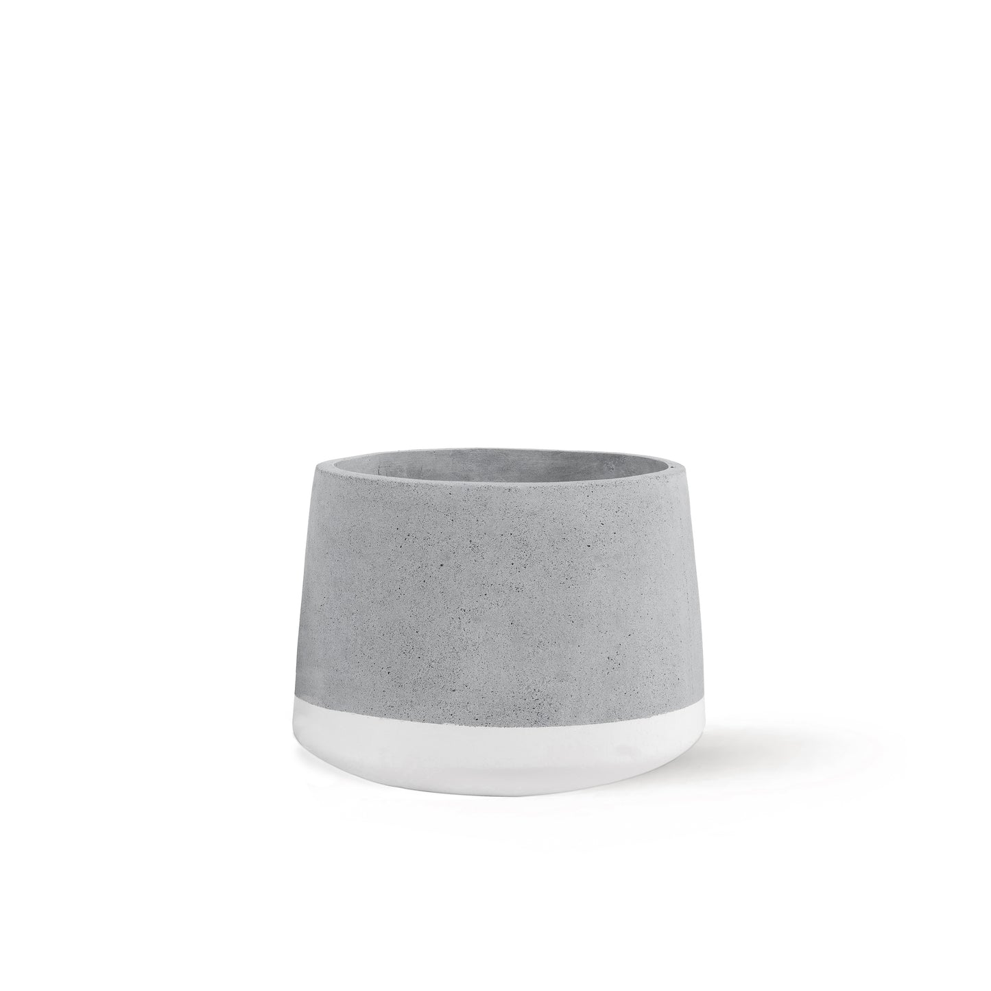 Concrete & White Band Planter (Large) | SLH Designer Furniture-Homewares-SLH-White-grc concrete,-SLH AU