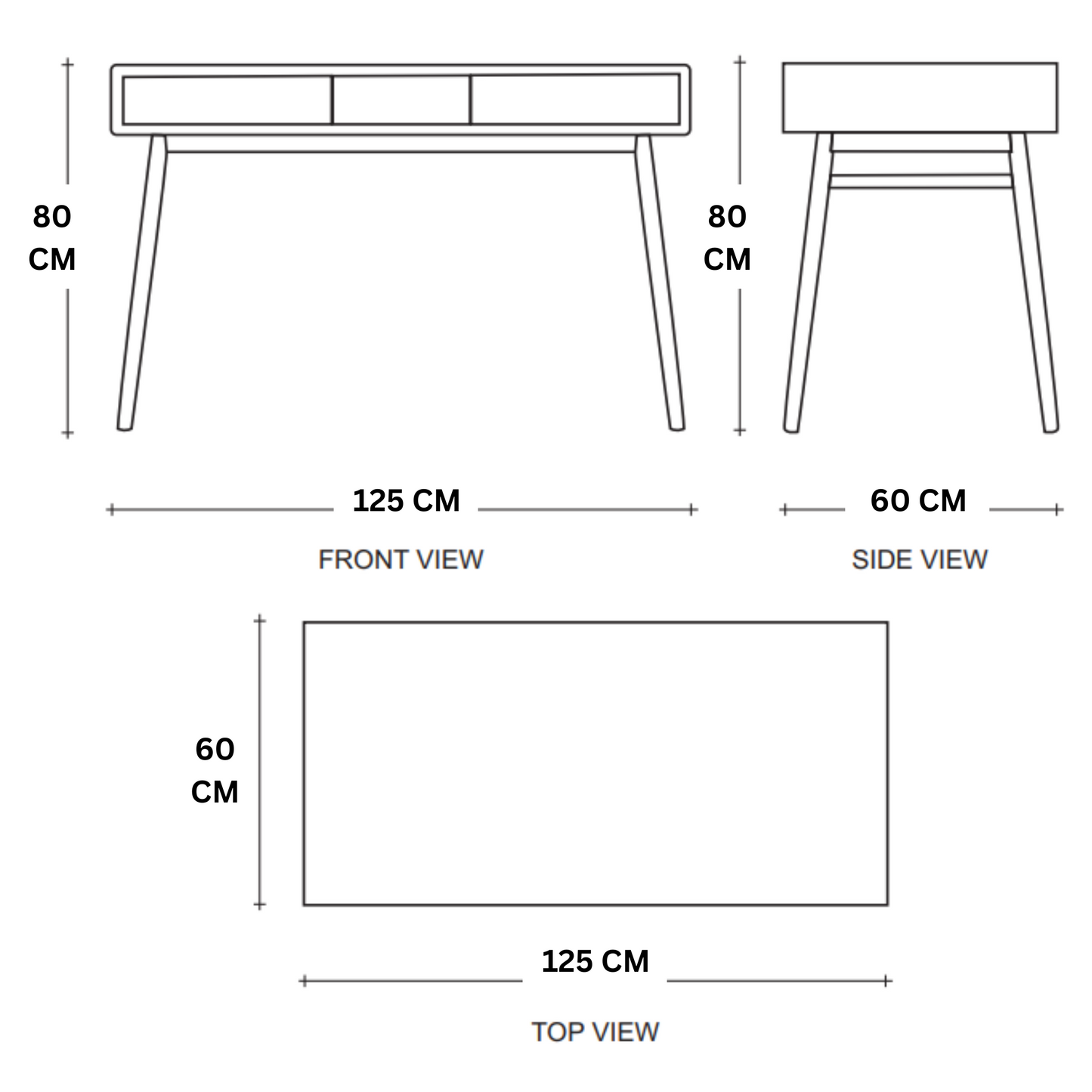 Twist Desk with 2 Drawers- European Oak