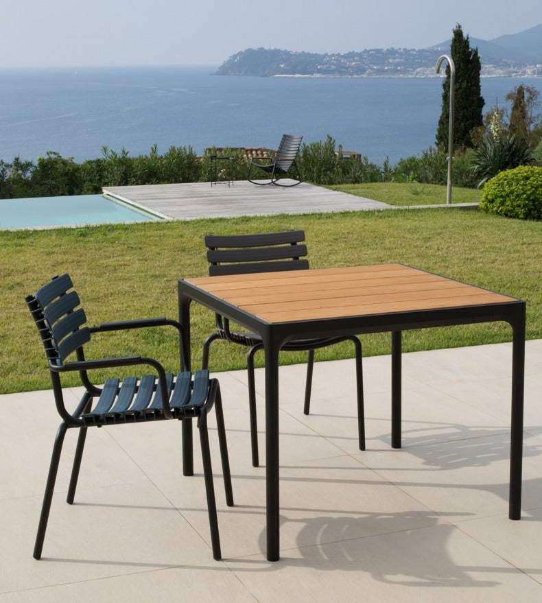 Four Square Table - Bamboo | Black 90(CM)