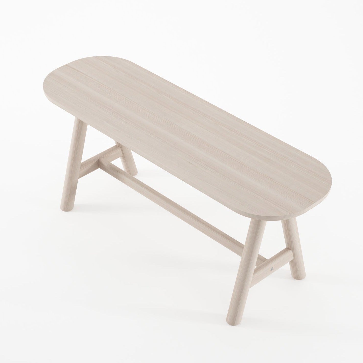 Curbus Oval Bench -White Ash