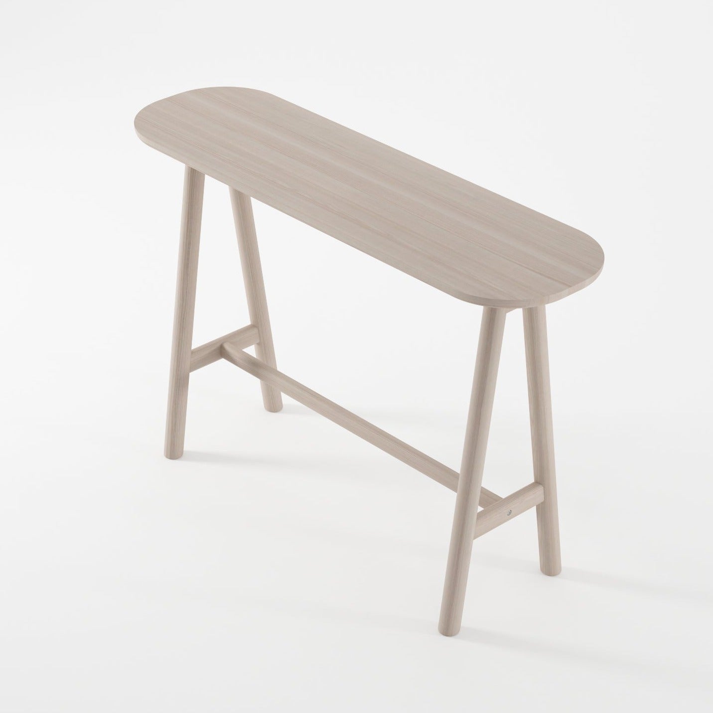 Curbus Oval Console - White Ash