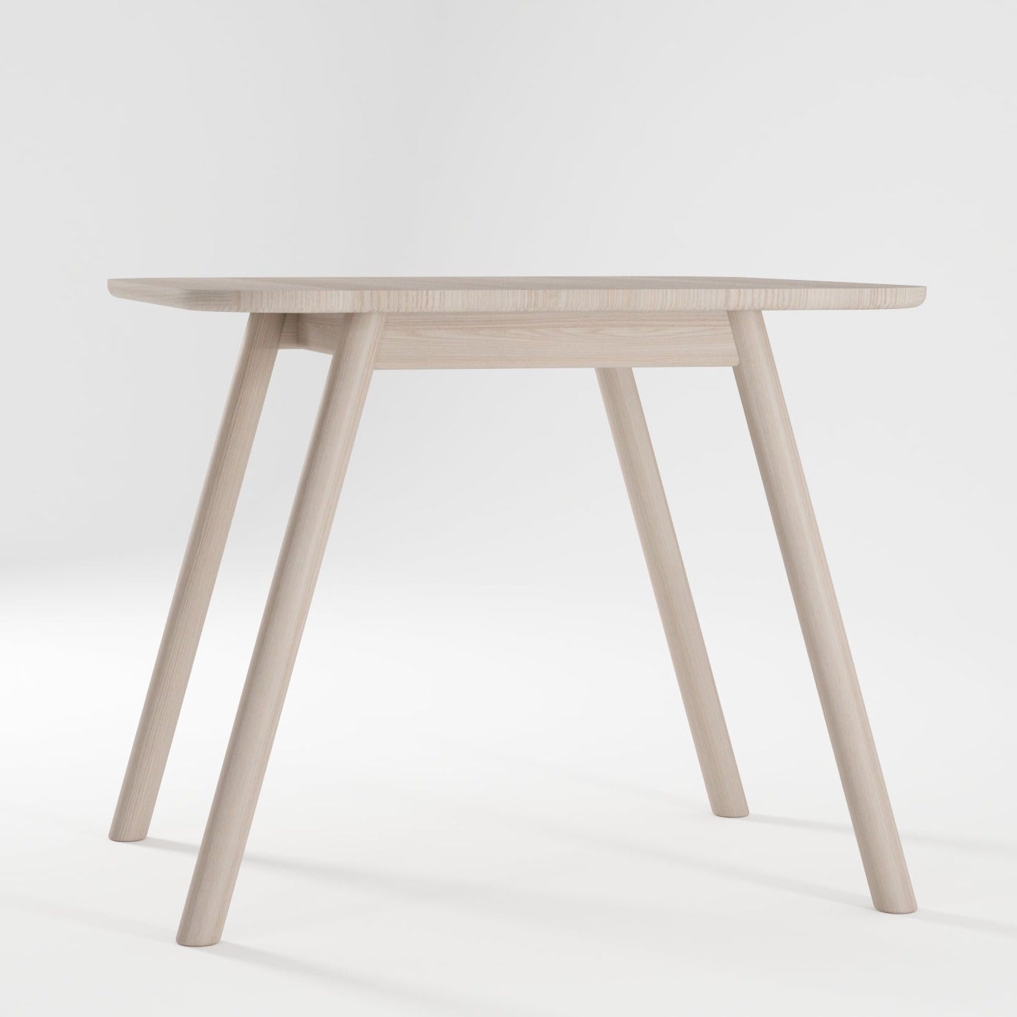 Curbus Square Dining Table - White Ash Dark