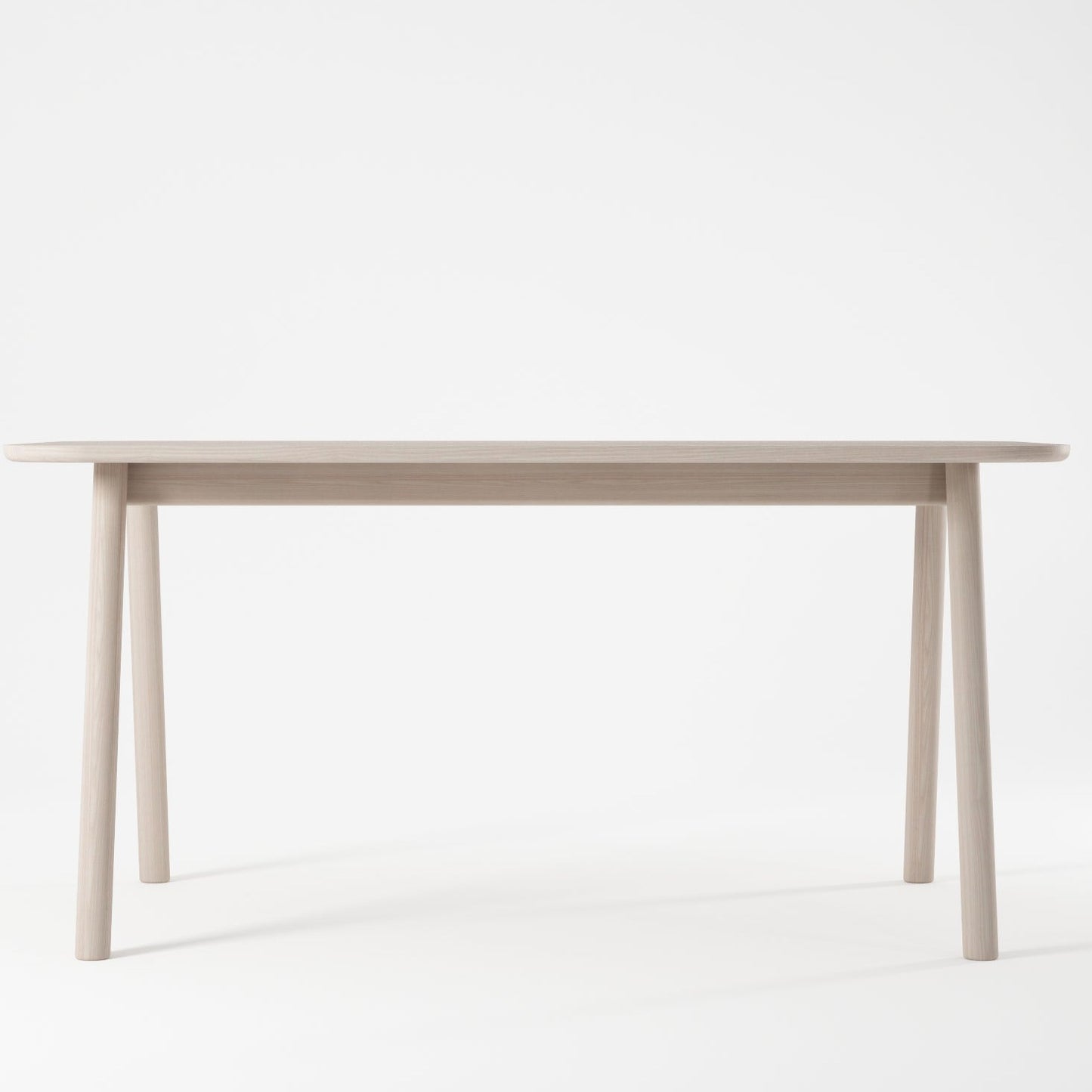 Curbus Round Corner Dining Table 160(CM) - White Ash